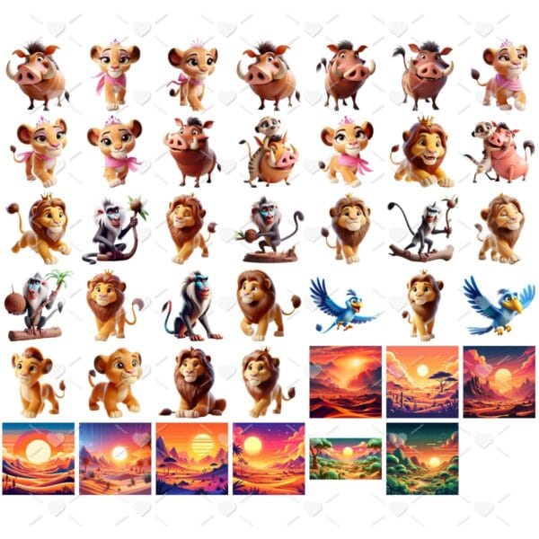 Cliparts O Rei Leão Imagens Png 3D Cute Baby