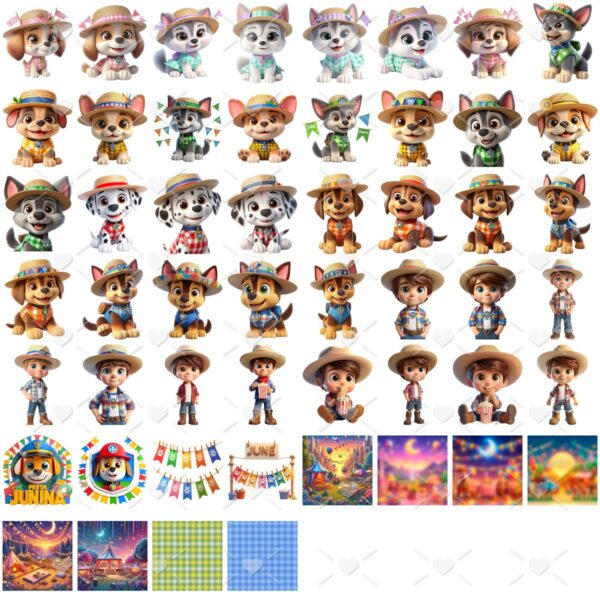 Cliparts Patrulha Canina Festa Junina Png Cachorrinhos 3D