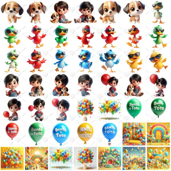 Cliparts Png Bento e Totó Cute Imagens Animaizinhos Fofos