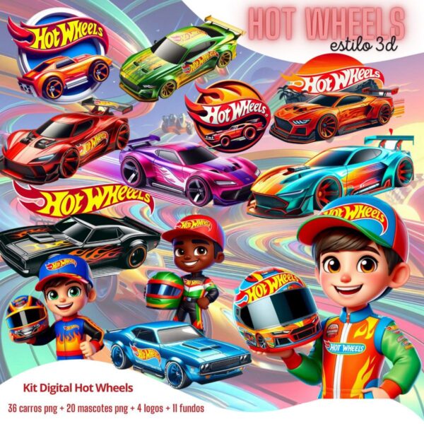 Cliparts Png Hot Wheels Carrinhos + Mascotes Alta Resolução