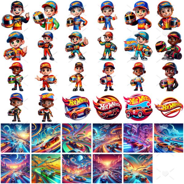 Cliparts Png Hot Wheels Carrinhos + Mascotes Alta Resolução