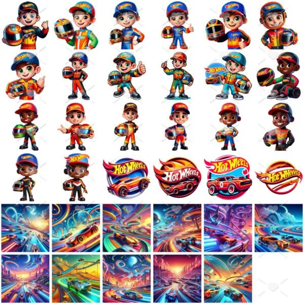 Cliparts Png Hot Wheels Carrinhos + Mascotes Alta Resolução