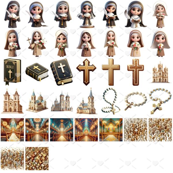 Cliparts Santinhas Católicas Png Imagens Baby 3D Cute