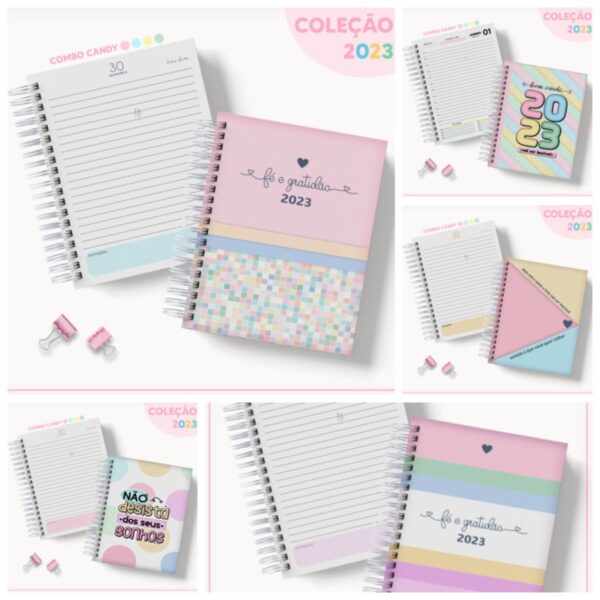 Coleção Agendas Candy - Datada 2023 - Arquivo Digital