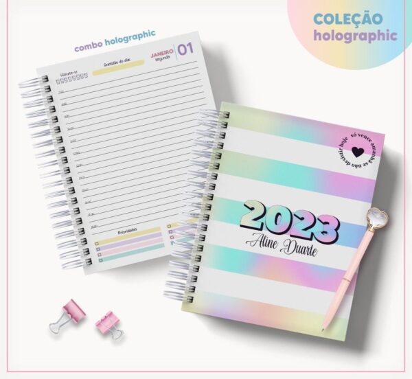 Coleção Agendas Holographic - Datada 2023 - Arquivo Digital - Imagem 2