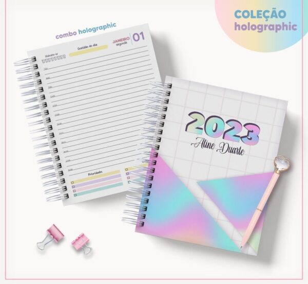 Coleção Agendas Holographic - Datada 2023 - Arquivo Digital - Imagem 4