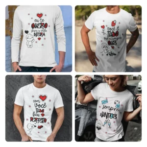 Coleção Amor Infinito - Artes para Camisas e Squeezes