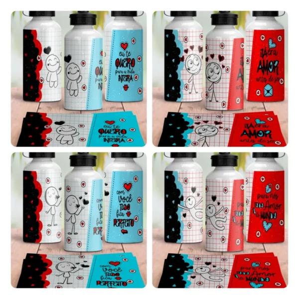 Coleção Amor Infinito - Artes para Camisas e Squeezes