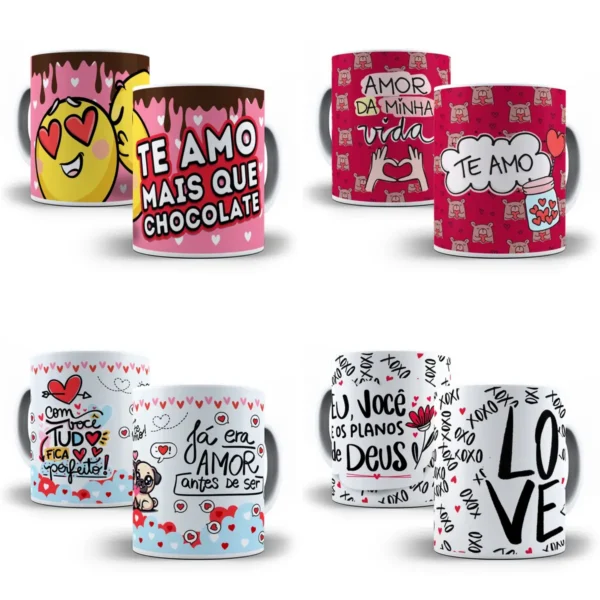 Coleção Arte para Caneca - Dia dos Namorados em Destaque