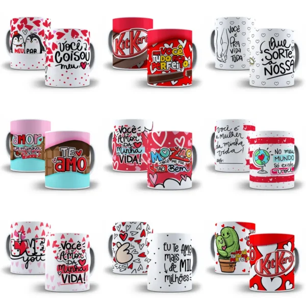 Coleção Arte para Caneca - Dia dos Namorados em Destaque