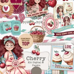 Coleção Cherry: Kit Digital em PNG para Personalizados