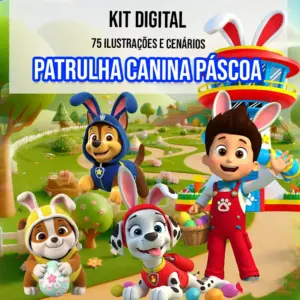 Colecao De Arquivos Png Pascoa Patrulha Canina Para Personalizados