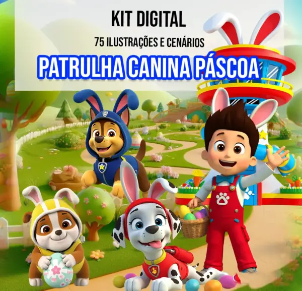 Colecao De Arquivos Png Pascoa Patrulha Canina Para Personalizados