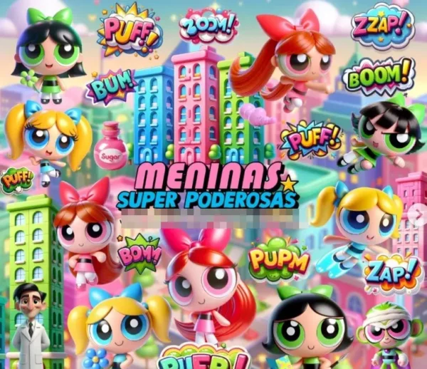 Coleção Digital Meninas Super Poderosas em Alta Resolução