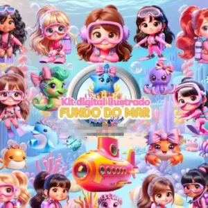 Colecao Digital Rosa Do Fundo Do Mar Para Diys
