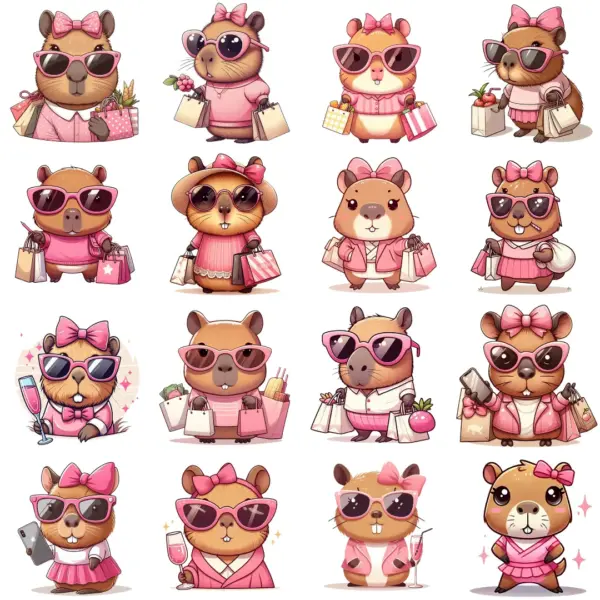 Colecao Exclusiva Capivara Para Sublimacao Em Png 2