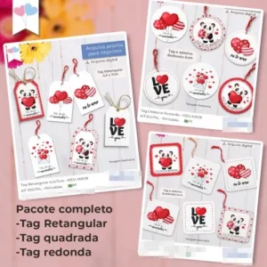 Coleção Exclusiva de Tags e Adesivos para Namorados PNG