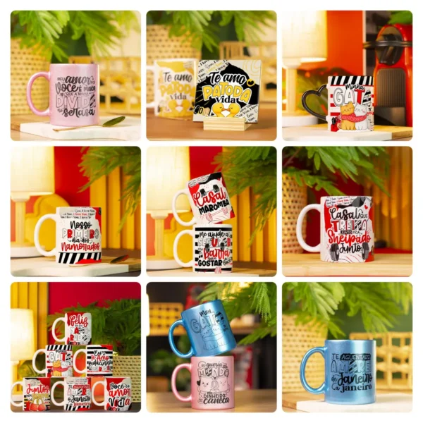 Coleção Exclusiva Dia dos Namorados - Artes para Caneca
