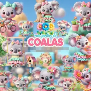 Coleção Exclusiva Jardim dos Coalas 3D para DIY
