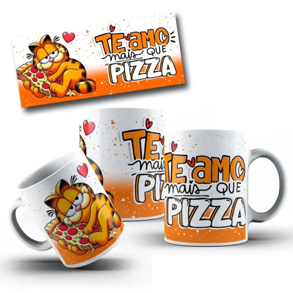 Coleção Garfield Romântico Canecas - Ideal para Sublimação