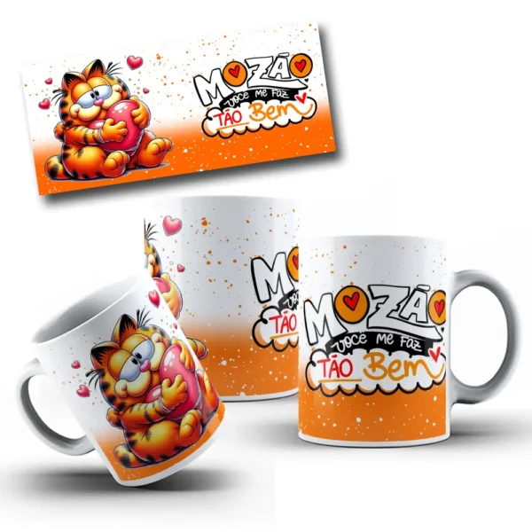 Coleção Garfield Romântico Canecas - Ideal para Sublimação