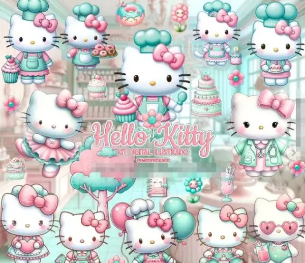 Colecao Hello Kitty Candy Png Projetos Personalizados E Diy