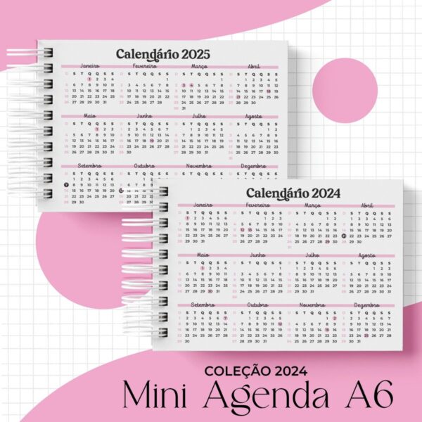 Coleção Mini Agenda A6 - Arquivo Digital