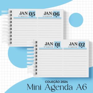 Coleção Mini Agenda A6 - Arquivo Digital