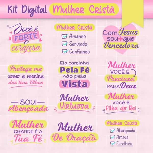 Colecao Png Mulher Crista Para Decoracao E Lembrancas Inspiradoras 6