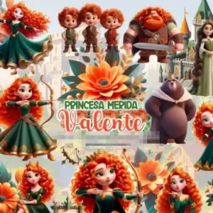 Colecao Png Princesa Merida Valente Kit Design Digital