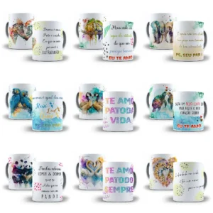 Coleção Romântica de Artes para Produtos Personalizados