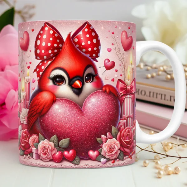 Coleção Romântica Pet Love: Arte 3D para Canecas de Namorados