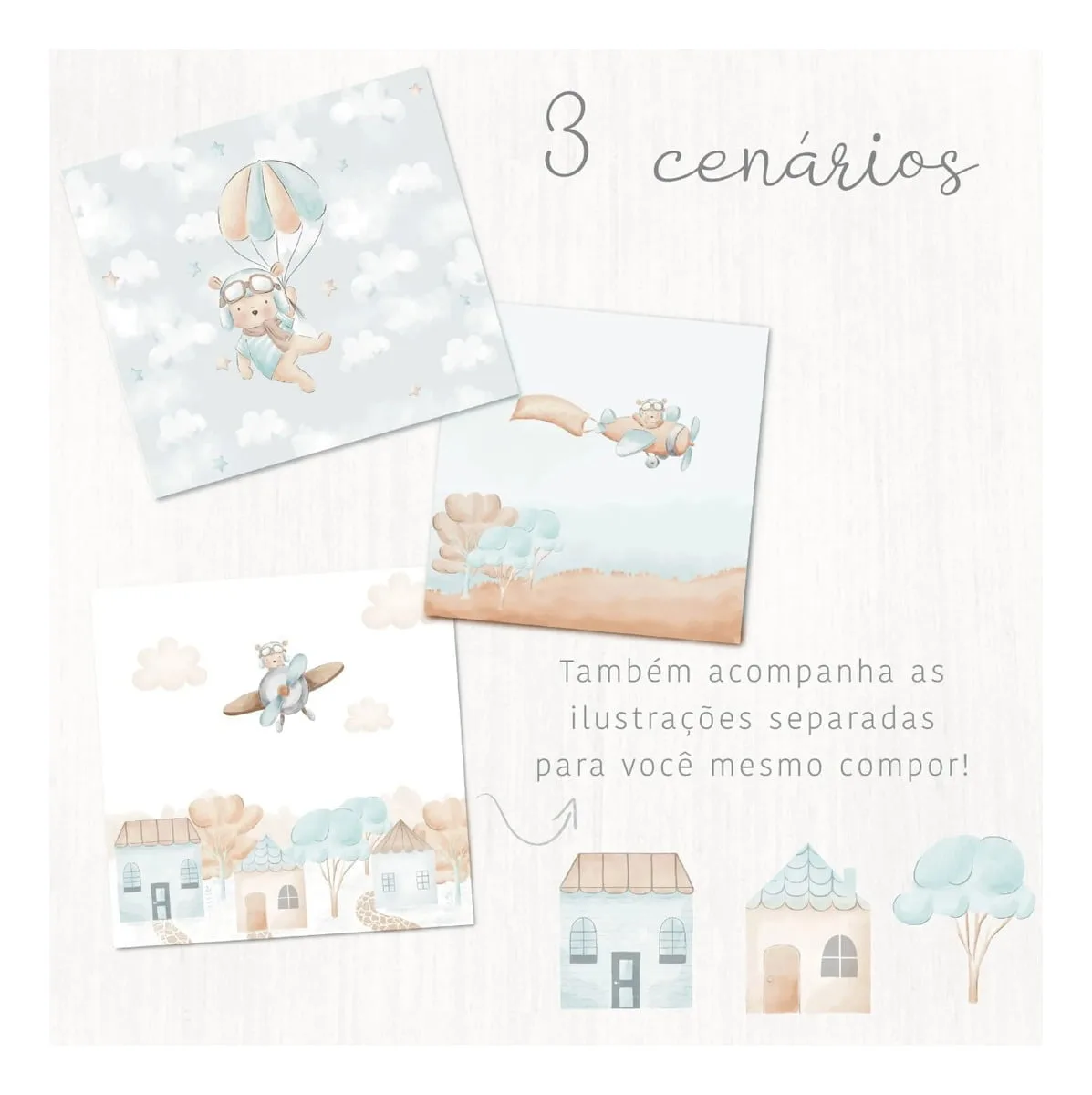 Coleção Urso Aviador Em Aquarela Ilustrações Png Sem Fundo 5 Coleção Urso Aviador Em Aquarela Ilustrações Png Sem Fundo