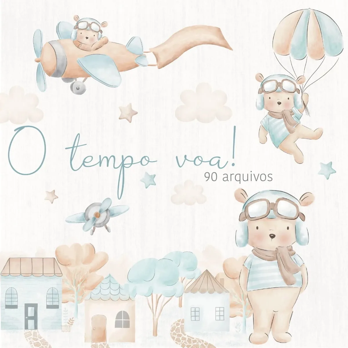 Coleção Urso Aviador Em Aquarela Ilustrações Png Sem Fundo 1 Coleção Urso Aviador Em Aquarela Ilustrações Png Sem Fundo