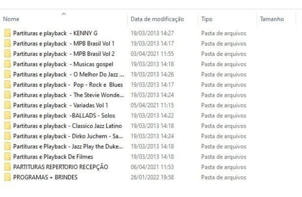 Coletânea Partiruras e Playbacks Sax Saxofone + Bônus