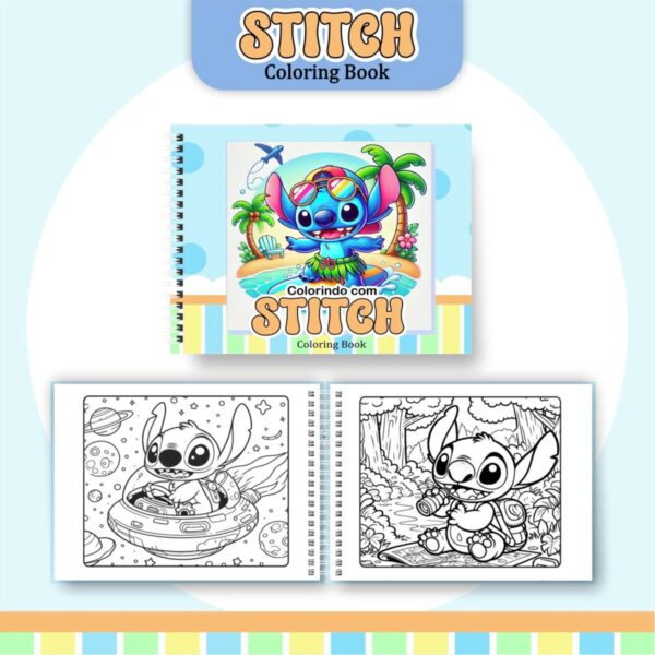 Livro de Colorir Stitch Menino - Arquivo Digital