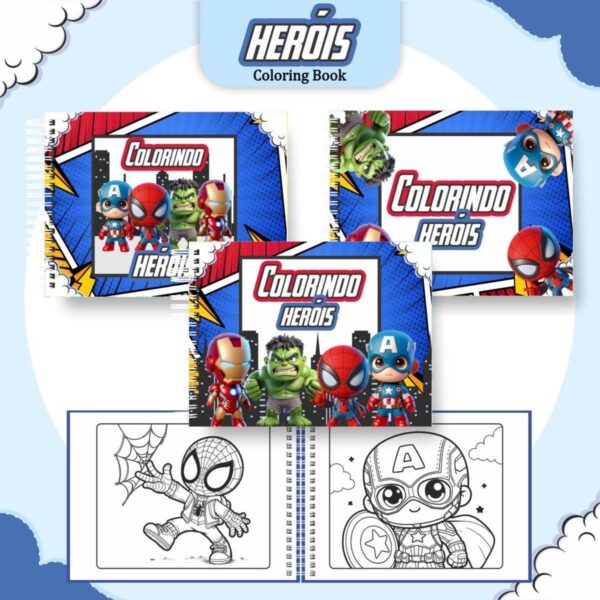 Livro de Colorir Vingadores Menino - Arquivo Digital