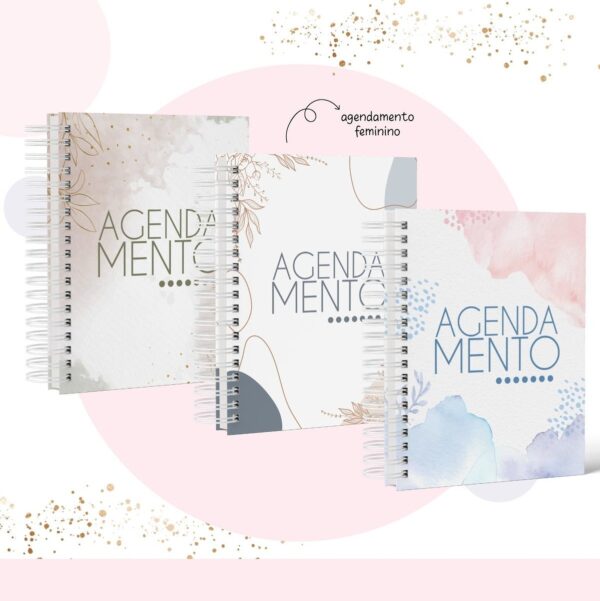 Combo Agendas Agendamentos Fem e Masc - Arquivo Digital - Imagem 2