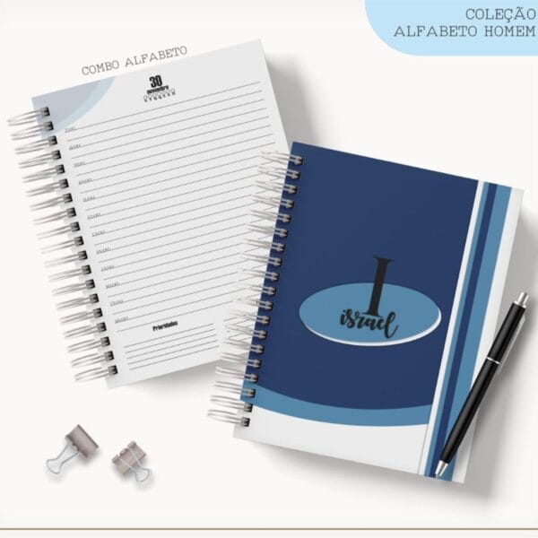 Combo Agendas Alfabeto Masculinas - Arquivo Digital