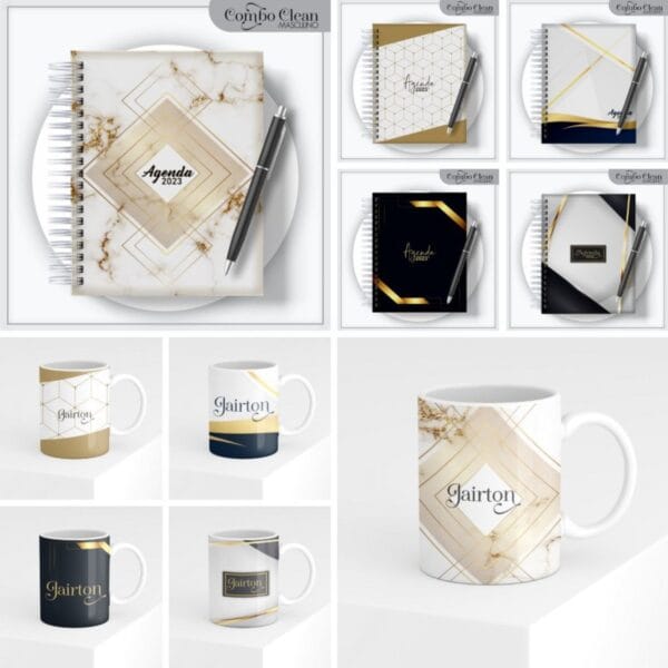 Combo Agendas Elegante Masculinas 2023 - Arquivo Digital