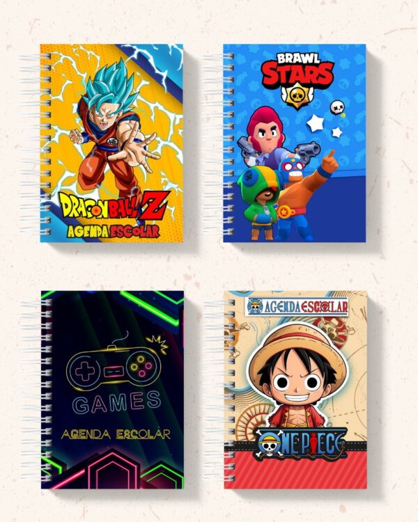 Combo Agendas Escolares 2025 - Arquivos Encadernação - Imagem 2