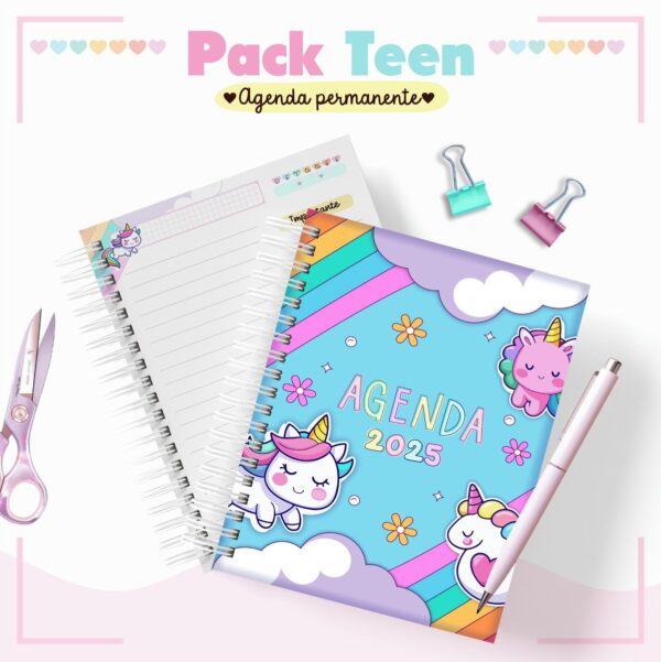 Combo Agendas Infantil Permanente Meninas Arquivo Digital 4