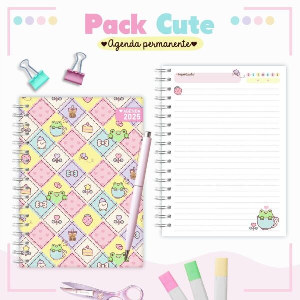 Combo Agendas Infantil Permanente Meninas Arquivo Digital