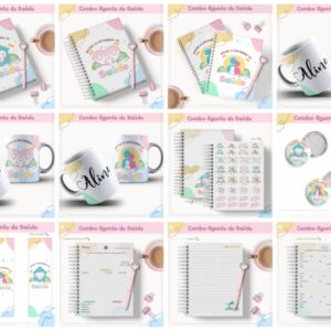 combo agente de saude arquivo digital papelaria personalizada 1