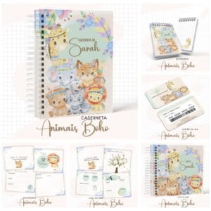 Combo Baby Animais Boho - Arquivo Digital