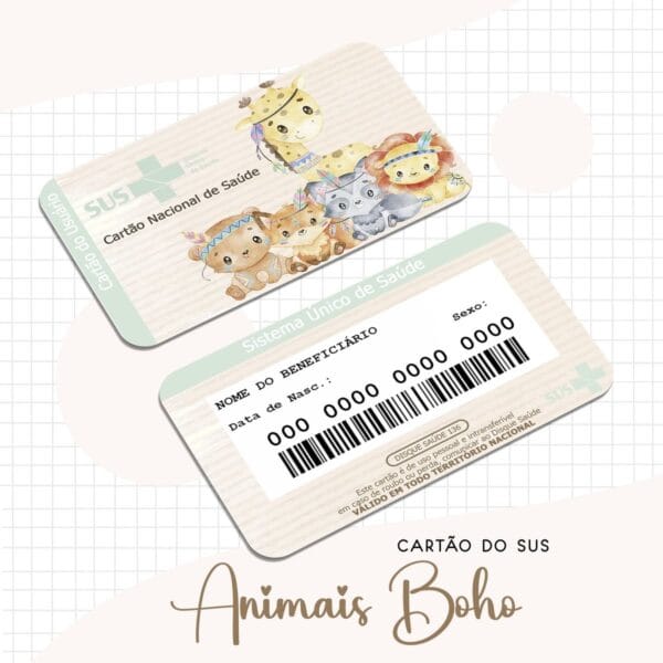 Combo Baby Animais Boho - Arquivo Digital