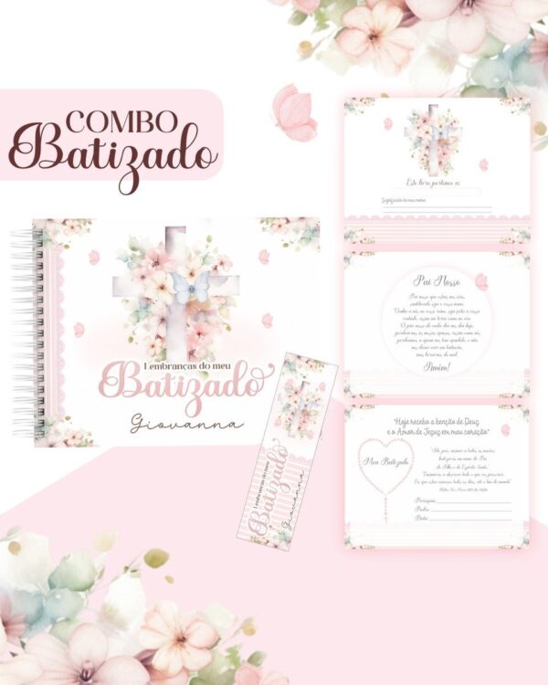 Combo Batizado Rosa - Encadernação - Imagem 4