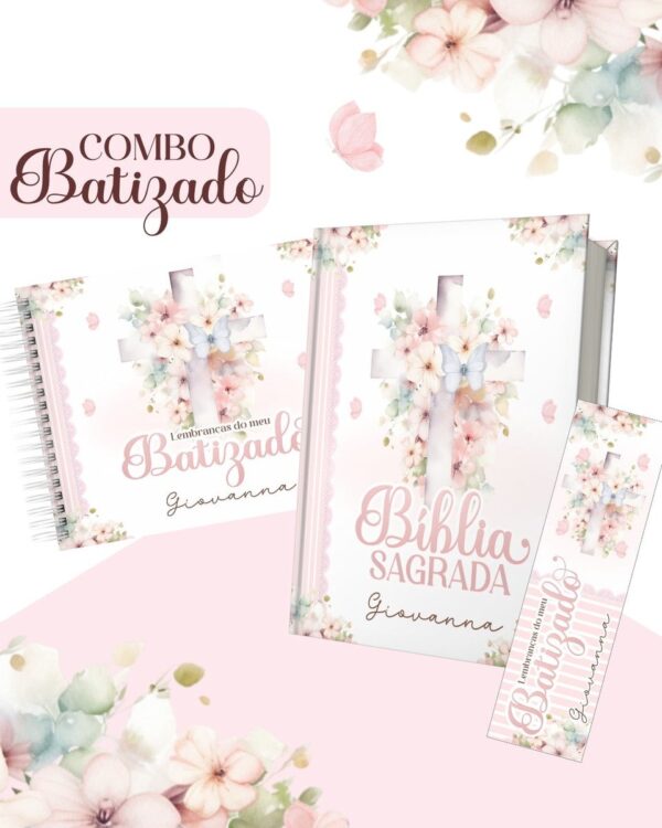 Combo Batizado Rosa - Encadernação - Imagem 3
