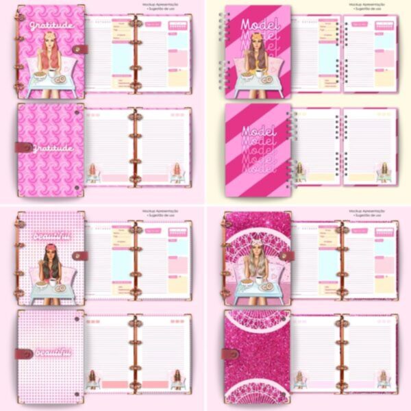 Combo Capas e Miolo Girls Canva -arquivo Digital