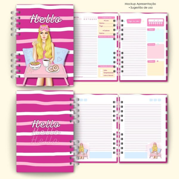 Combo Capas e Miolo Girls Canva -arquivo Digital